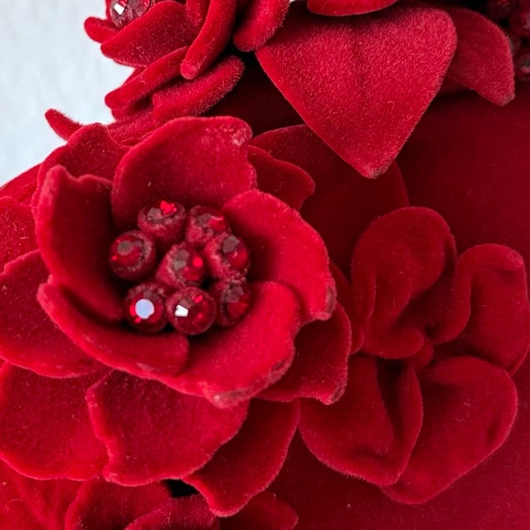 Jimmy Choo Cloud Crystal-embellished Flocked Clutch In Red $3,950 - Picture 8 of 15